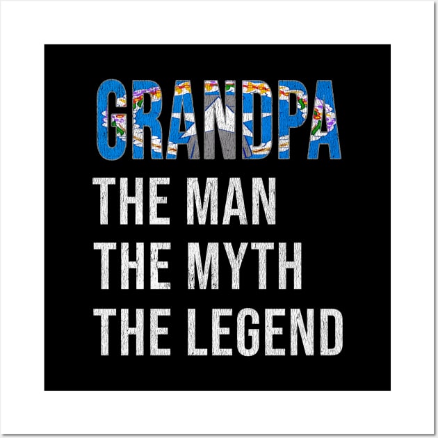 Grand Father Northern Marianan Grandpa The Man The Myth The Legend - Gift for Northern Marianan Dad With Roots From  Northern Mariana Islands Wall Art by Country Flags